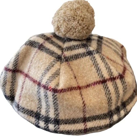 Burberry Other - Burberry Beige and Black Plaid Beret